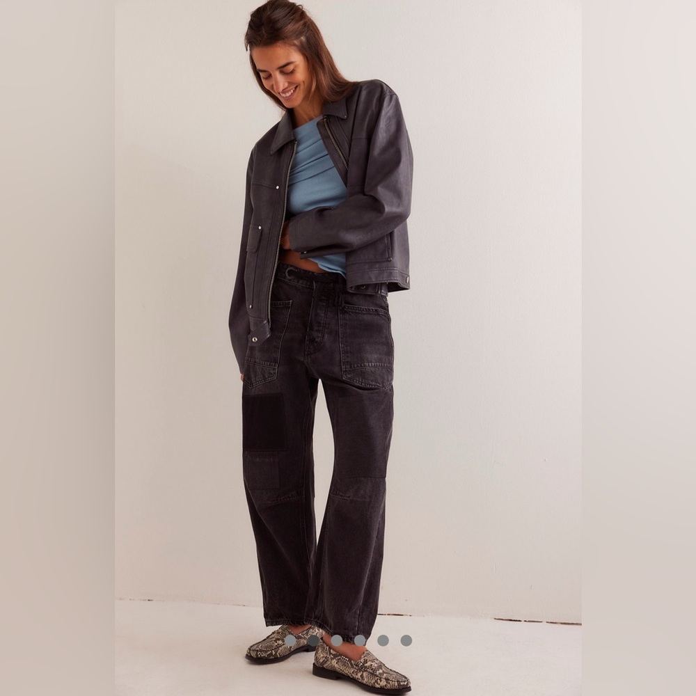 We the Free | Moxie Pull on Barrel Jeans | 26 | Night Hawk